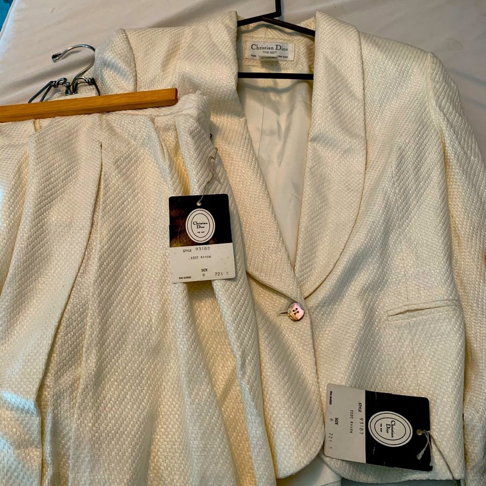Christian Dior Vintage Skirt Suit with Tags!